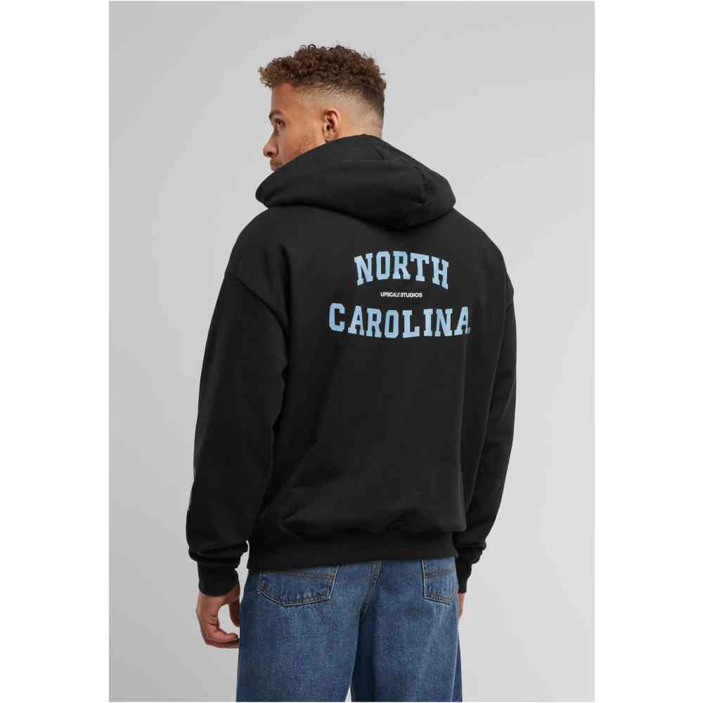 Mister Tee Upscale - North Carolina Multi Logo Oversize Hoodie/trui - Zwart